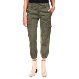 Sanctuary 'Rebel' Green Cotton Crop Stretch Cotton Pants Size 24